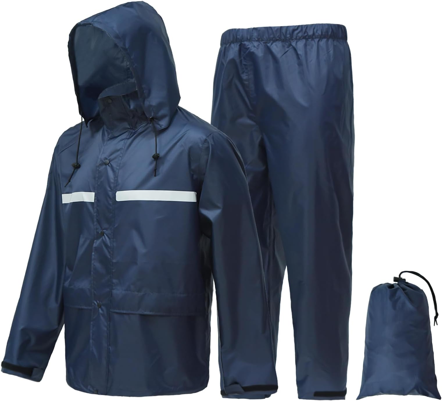 LOOGU Men's Lightweight Waterproof Rain Coat with Breathable Hood
