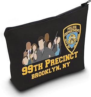 LEVLO Brooklyn 99 TV Show Cosmetic Make Up Bag Brooklyn 99 Fans Gift 99TH Precinct Brooklyn NY Makeup Zipper Pouch Bag Brooklyn 99 Merchandise, 99TH Precinct Black, Make Up Bag