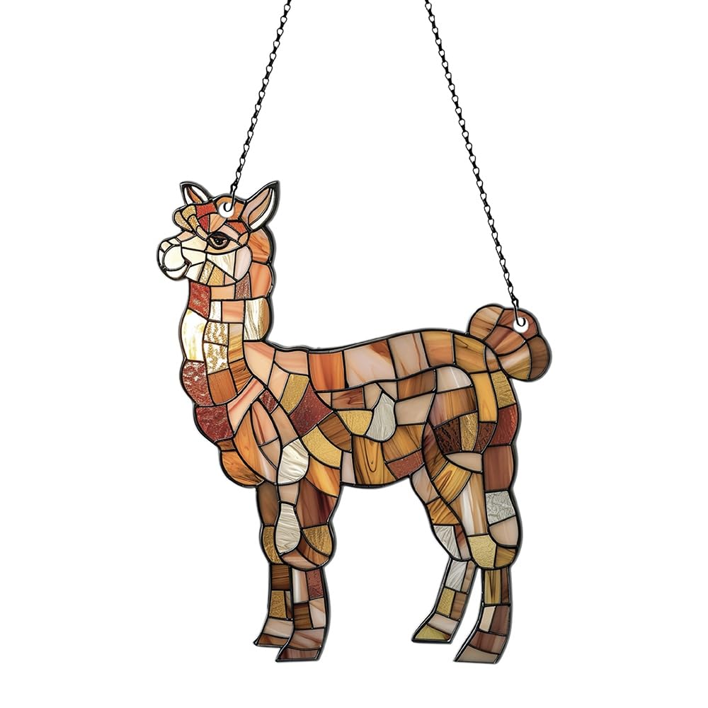 Alpaca Acrylic Ornaments Suncatcher Women Men Gifts Christmas Decor
