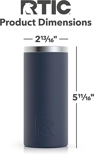 Miniatura 10 de RTIC Skinny - Enfriador de latas delgado, aislado, para cerveza, bebidas, refrescos, con tapa, metal de acero inoxidable, aislamiento de doble pared