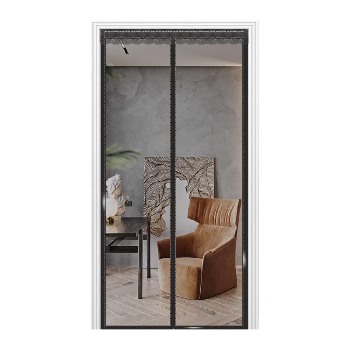 Moustiquaire de porte pour le salon pour aérer la maison sans moustiques