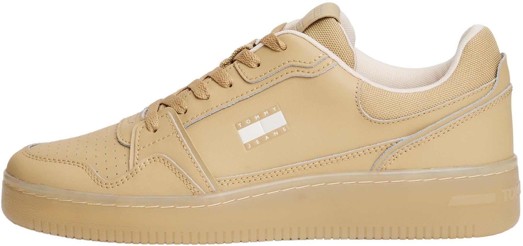 Tommy Jeans Men’s TJM Retro Basket Low Top Cupsole Trainers, Beige (Relic Tan), 6.5