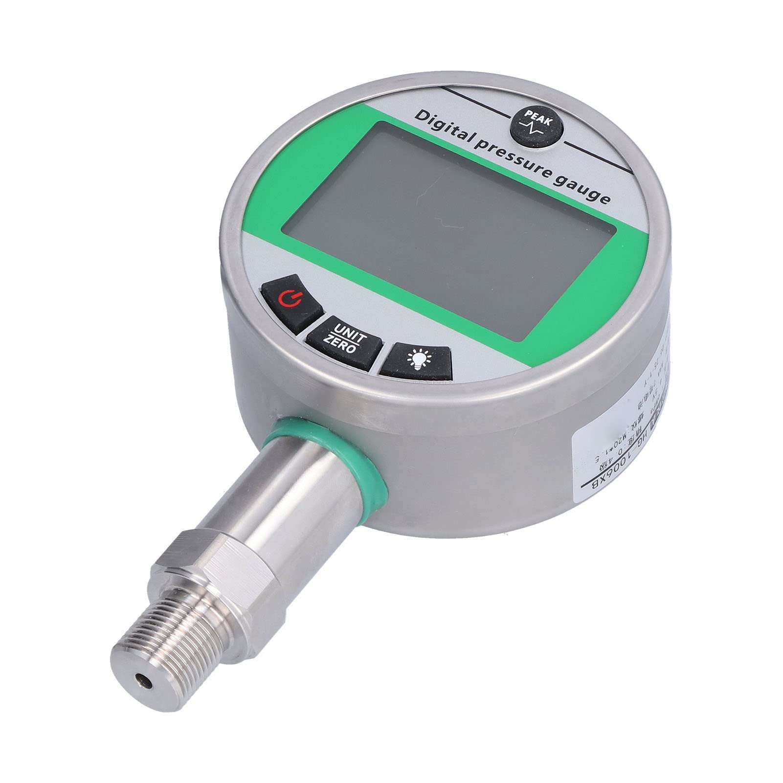Manómetro Hidráulico Digital Preciso y Duradero para Controlar la Presión en Diversas Aplicaciones, Acero Inoxidable, 100 Mm, 1 Unidad