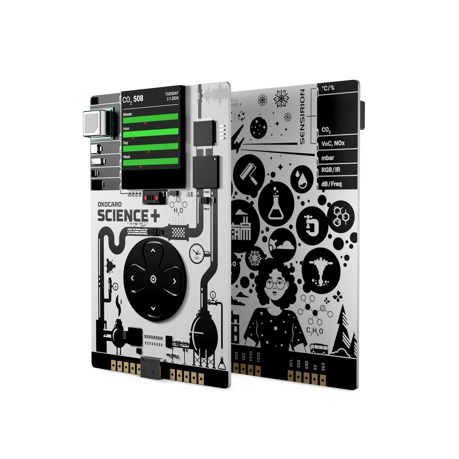 Oxocard Science Plus Karte GOLD EDITION mit Farbdisplay