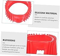 Vista 6 de DOITOOL 6 piezas de medidor de oxígeno y acetileno, cubiertas de manómetro para tanques de propano y acetileno, botas de calibre para aplicaciones