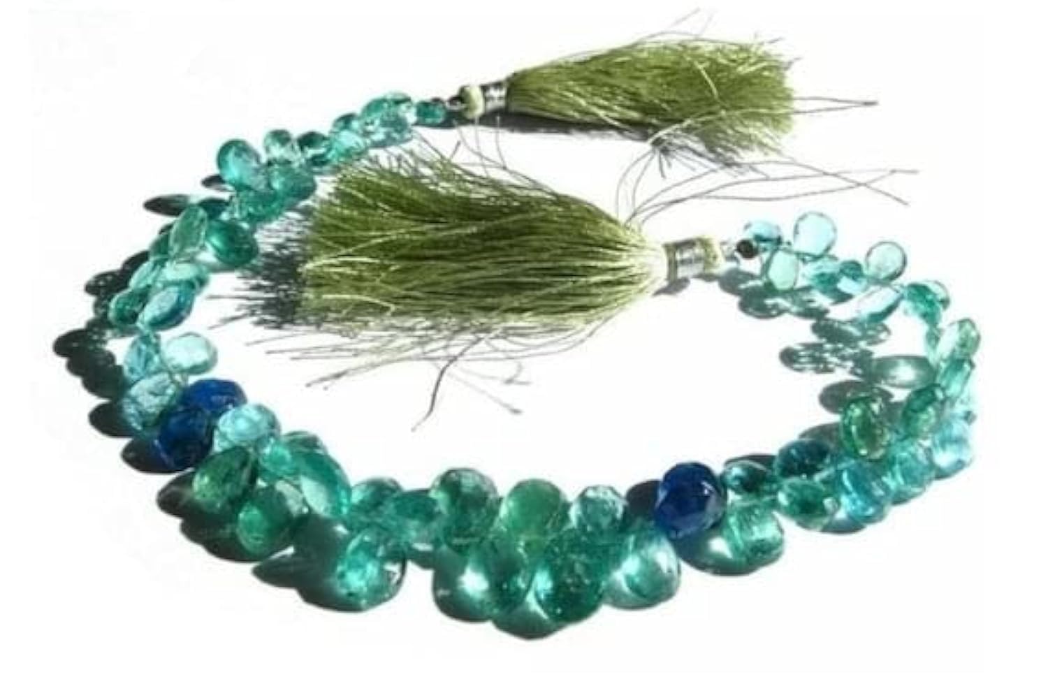 Apatite briolette poire facettée de qualité supérieure pour joaillerie fine 10cm