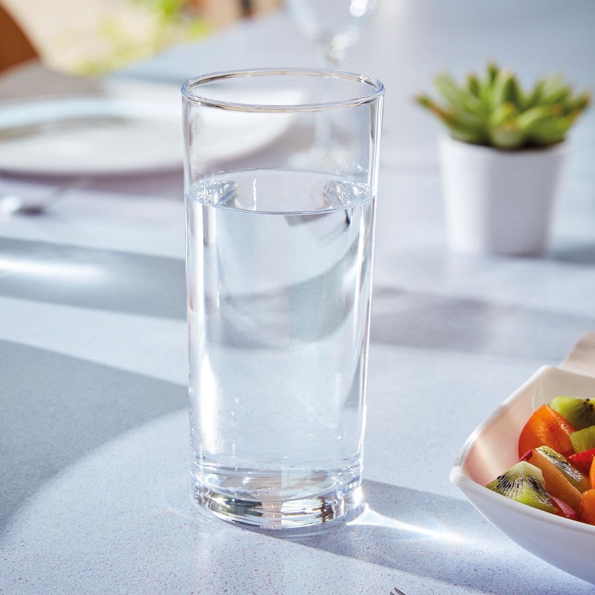 Arcoroc Set de 48 vasos altos Princesa de vidrio 34 cl | Transparente, Vidrio, formato alto, acabado brillo, 48 piezas