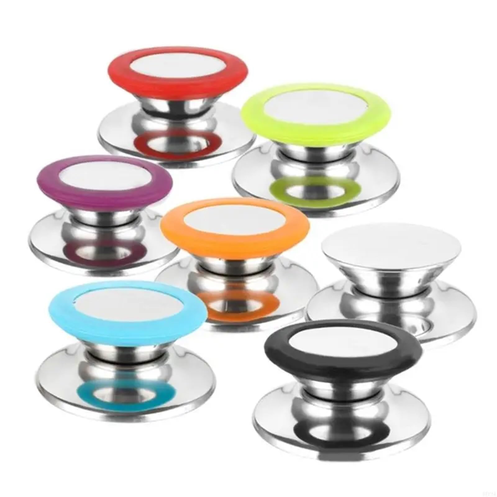 Asa de la tapa de una olla, Reemplazo de perilla manija tapa olla, 12 piezas, multicolor, 67x28mm(Green)
