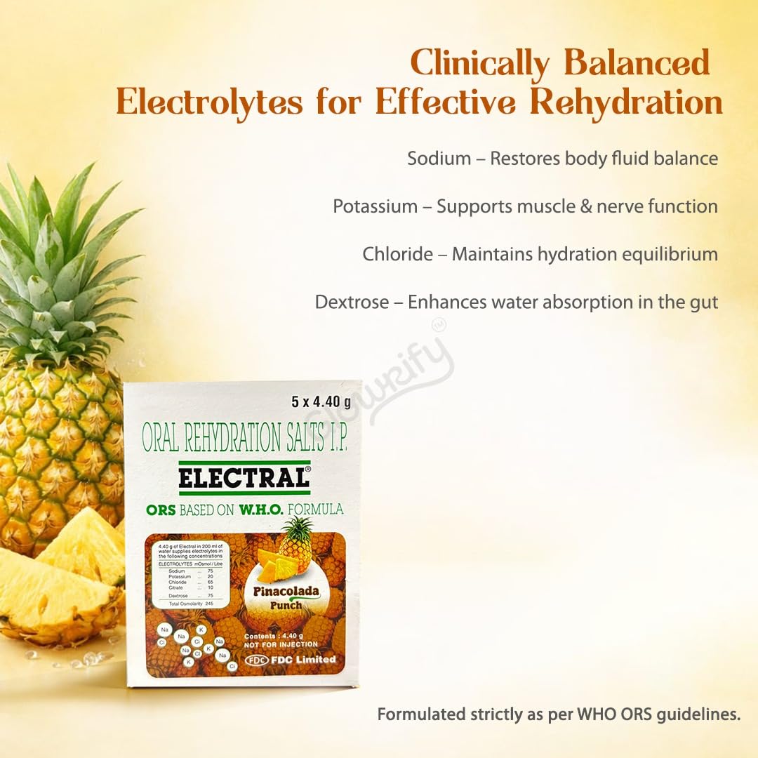 ELECTRAL Oral Rehydration Salts I.P., Pina Colada — Amazon image 3