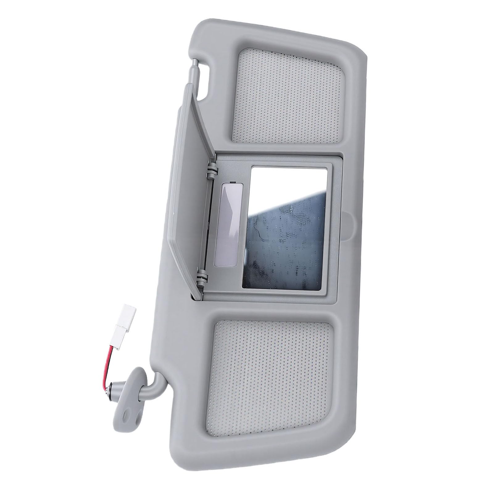 Goshyda Aletta Parasole Lato Conducente per RX-8 2004-2011, FE88-69-320B-77 Aletta Parasole Sinistra con Specchietto Cosmetico Illuminato, Interno Auto Resistente Al Calore, Grigio Chiaro,
