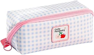 ペンケース ドーパミン カラーブロック プリズム グリッド ペンケース | ペン用サプライオーガナイザー 大容量 かわいい鉛筆ホルダー & メイクアップバッグ
