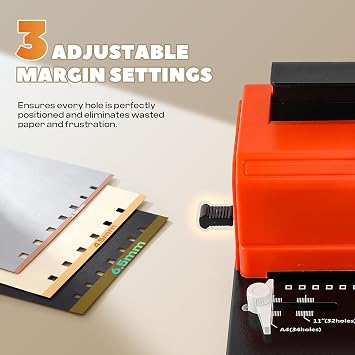 Wire Binding Machine, 34 Disengageable Pins, 3:1 Pitch, Punches 15 Sheets & Binds 120 Sheets, Coil Binder Machine for A4/Letter/A5/B5, Metal Spiral Binder for Office/School/Home (LRB-T118)