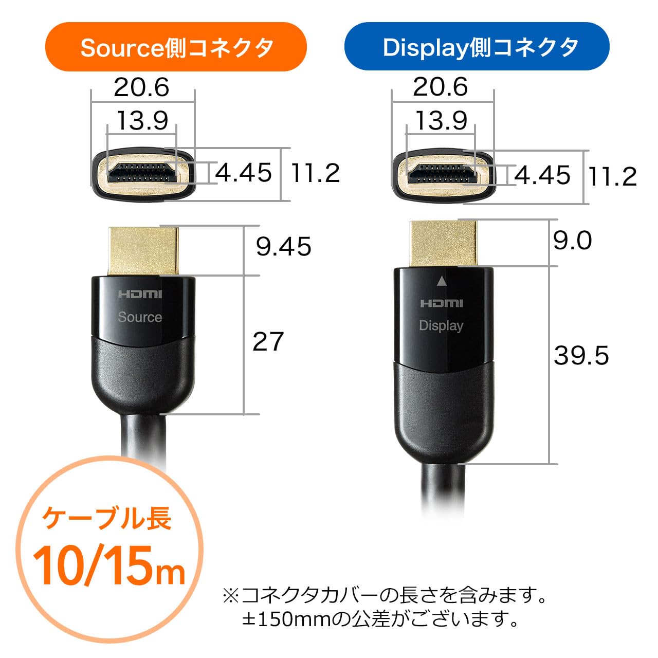Amazon | イーサプライ HDMIケーブル 10m イコライザ内蔵 4K/60Hz