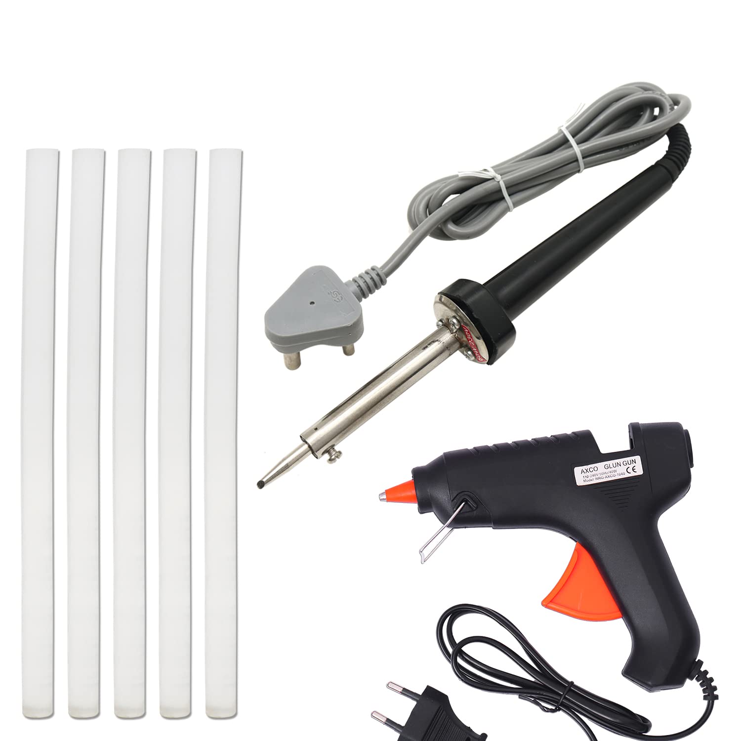 Electronic Spices Combo of 60 Watt Soldering Iron With Hot Glue Gun and 5 Glue Gun Sticks-image-6