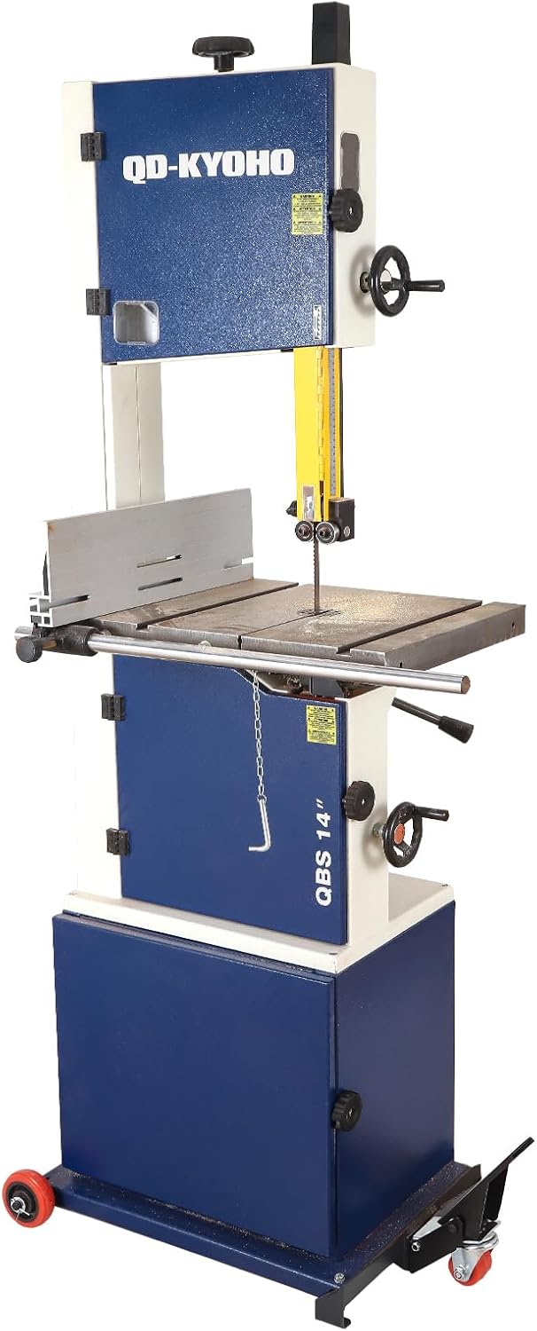 Mobile Base for 14" Bandsaw, Heavy-Duty Steel Machine Mover with Locking Caster, 400 lbs Load Capacity, Easy-Foot Lift System for Stable Mobility, Compatible with Workshop Tools