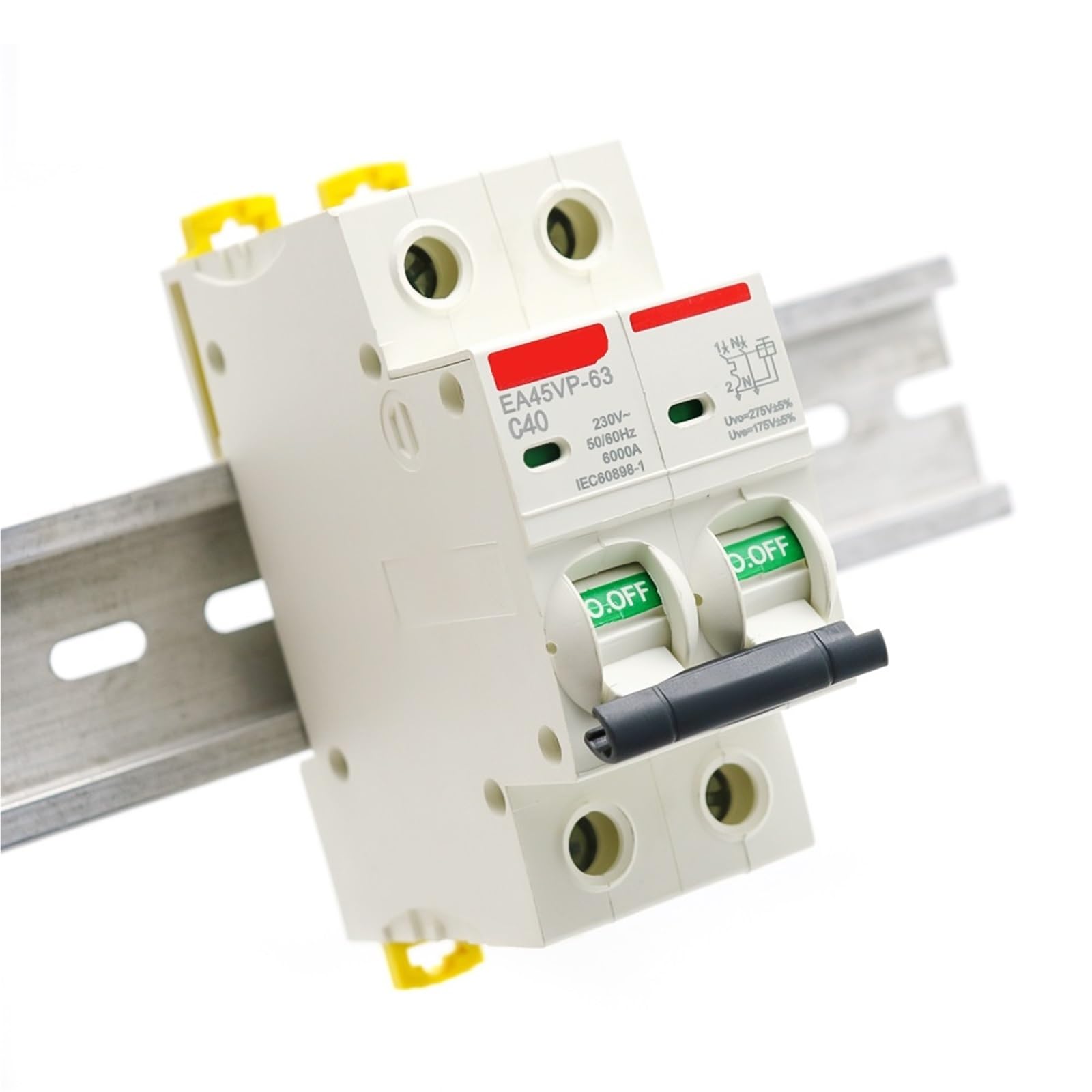 AC MCB C Type 230V 50/60HZ Mini Circuit Breaker Overvoltage and Undervoltage Protection 1P+N 1Pcs(20A)
