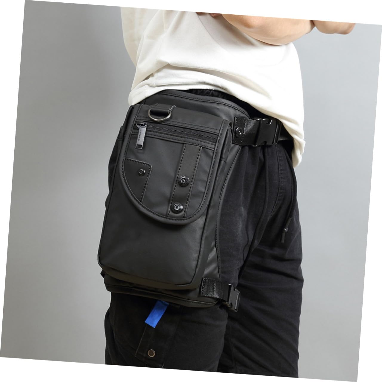 Riñonera Multifuncional Negra para Hombre, Bolsa de Oxford