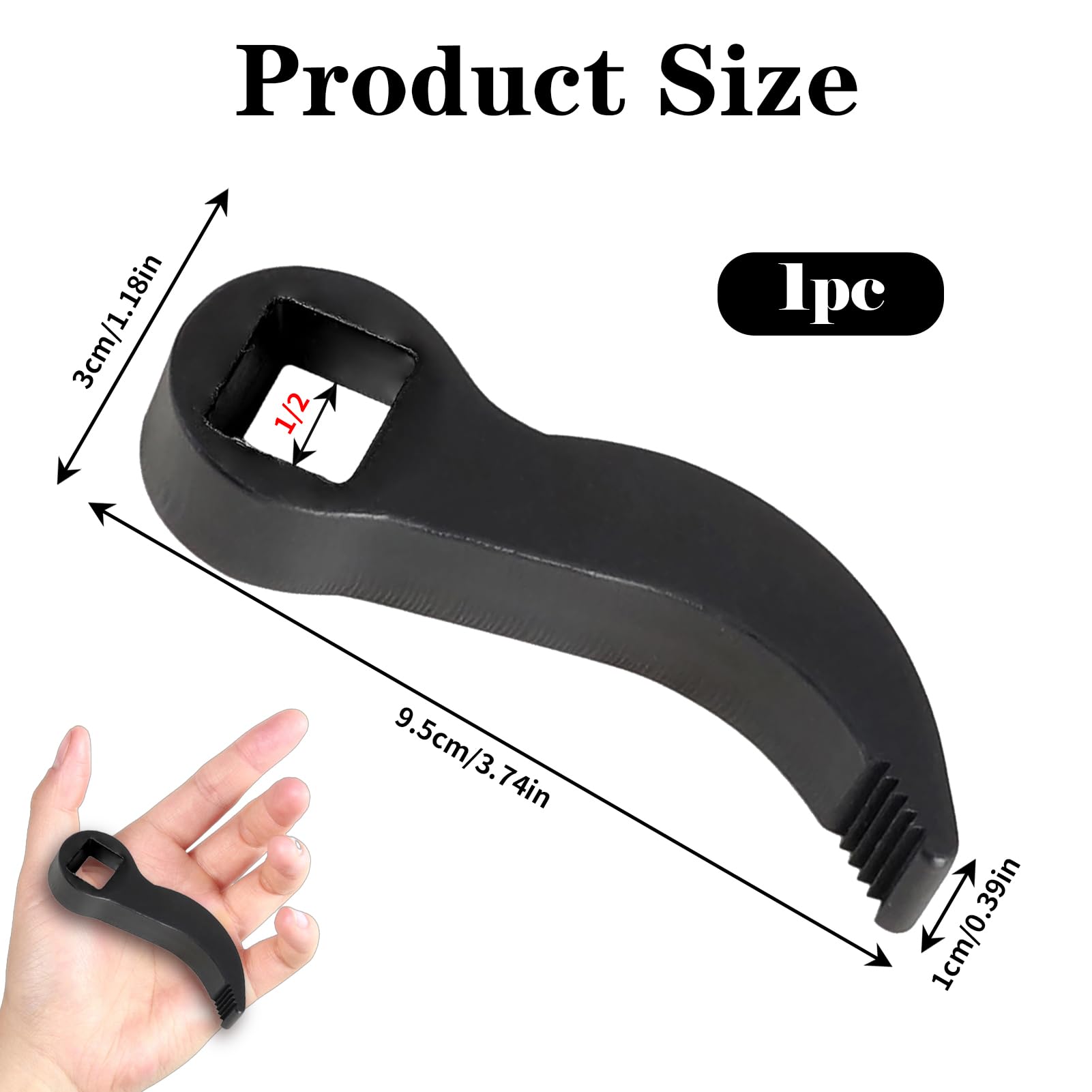 Strumento Adattatore Piede Di Porco, Adattatore Crowbar, Testa Di Porco, Strumenti per Cricchetti da 1/2 Pollici, Teste a Cricchetto, Drop Pry Bar Crowbar Tools per Spazi Ristretti
