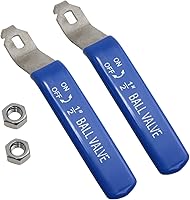 Yukata Stainless Steel Ball Valve Handles DN15 (5x8mm) - 2-Pack Replacement for Outdoor Faucets, Hoses & Nozzles