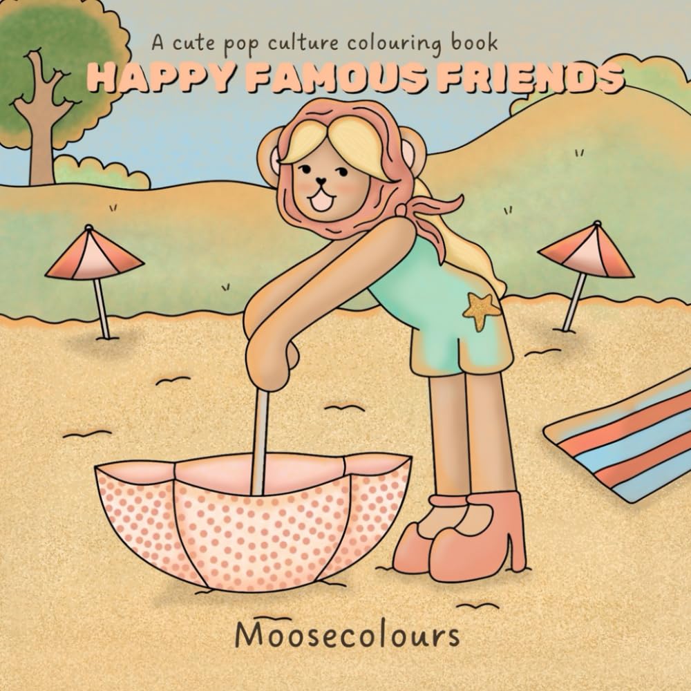 Happy Famous Friends: A cute pop culture colouring book