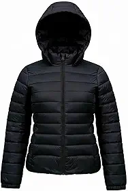 Jaqueta Feminina Bobojaco Puffer Com Capuz Nylon De Frio