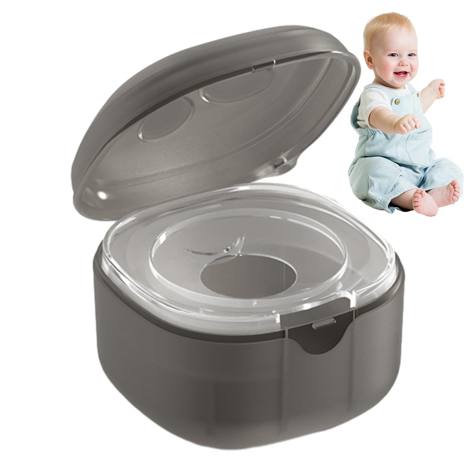 Muiltvoe Pacifier Container - Pacifier Container Can - Stylish Portable Universal Pouch Bag Box Easily Attach to A Diaper Bag