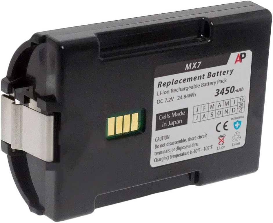 Artisan Power Battery Replacement for Honeywell LXE MX7 Tecton Scanner | 3450 mAh Extended Capacity, Metal Clip & MIL STD 810 | Replaces MX7A380BATT, MX7382BATT, MX7392BATT, MX7394BATT, 159904-0001