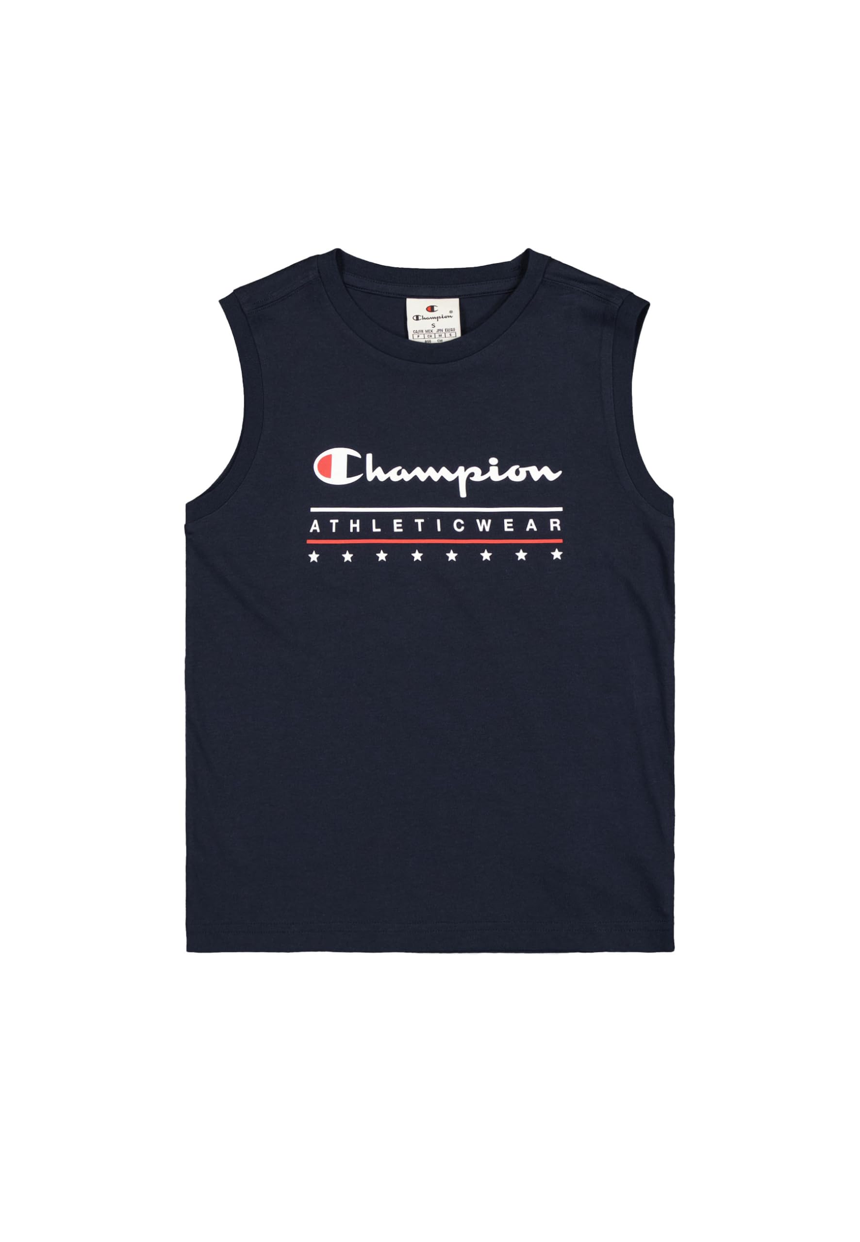 Champion Boy's Legacy Boy - Graphic Sleeveless Crewneck T-Shirt with Large Logo, Blue (BS501), XS