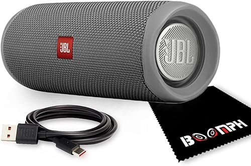 JBL Flip 5 Altavoz Bluetooth inalámbrico portátil, impermeable IPX7 - Gris