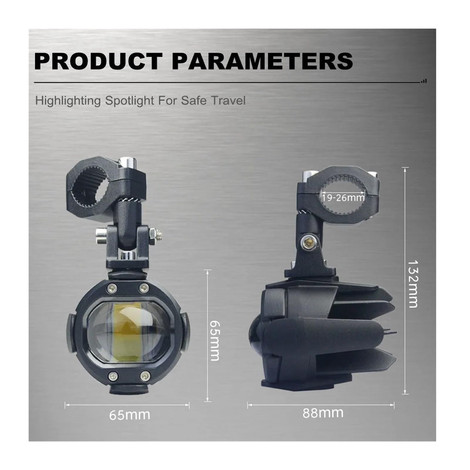 Faro Universal Para Motocicleta Luz Antiniebla Conjunto De LED Auxiliar Para Moto Lámpara Conducción Foco Para Doble Color Conjunto De Faro Moto(2pcs)