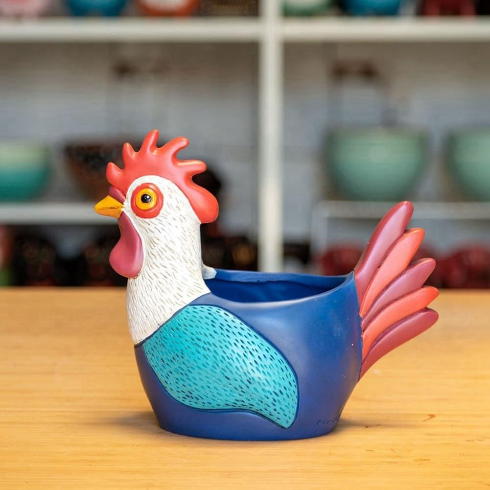 Pot De Fleurs En Forme De Poulet, Pot De Fleurs Léger En Résine En Forme De Poulet, Excellent Jardin Extérieur