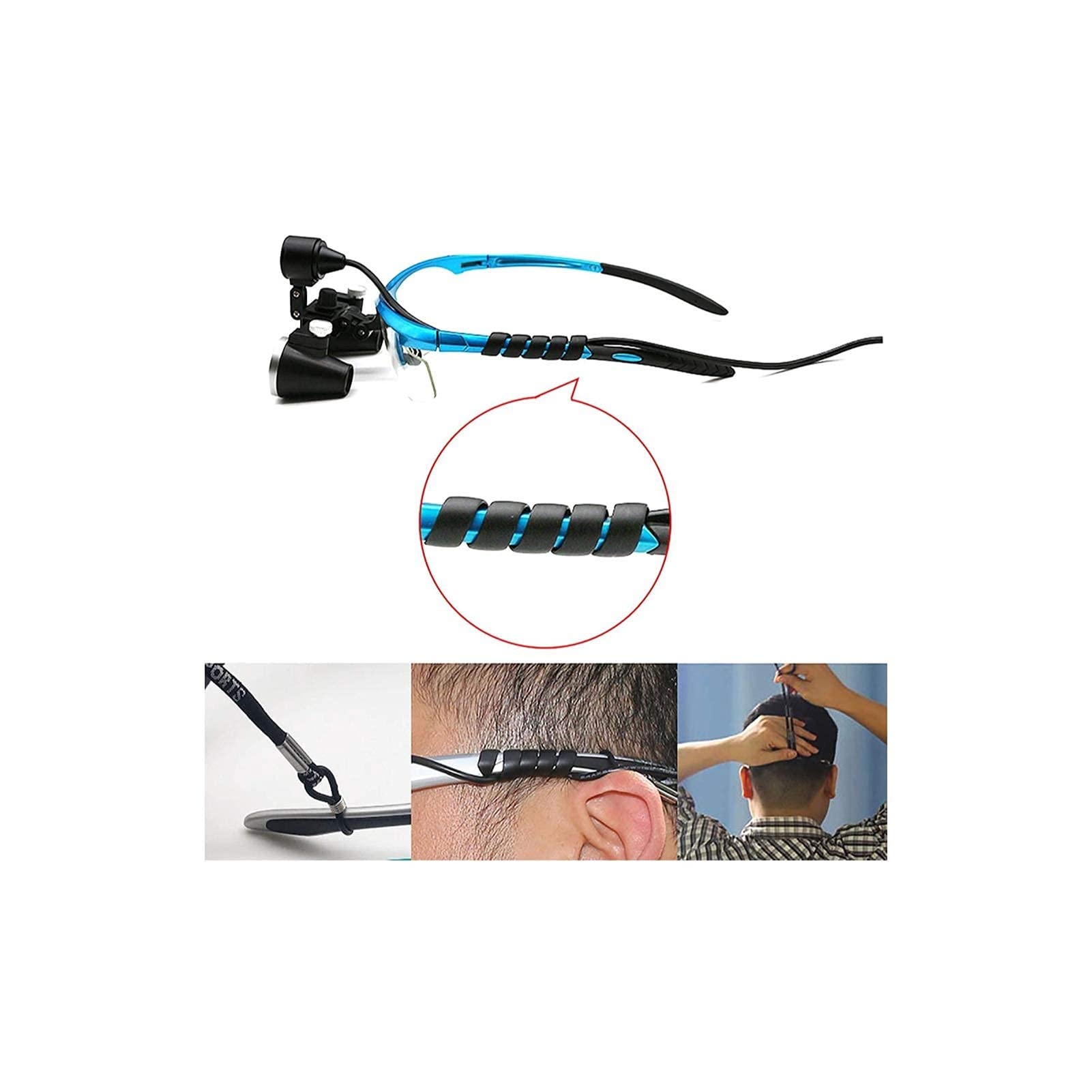 Lupa, Lupas, Lupas con Luz para La Cabeza, Lupa Binocular 2.5X / 3.5X con Luz Led Recargable para El Cabezal