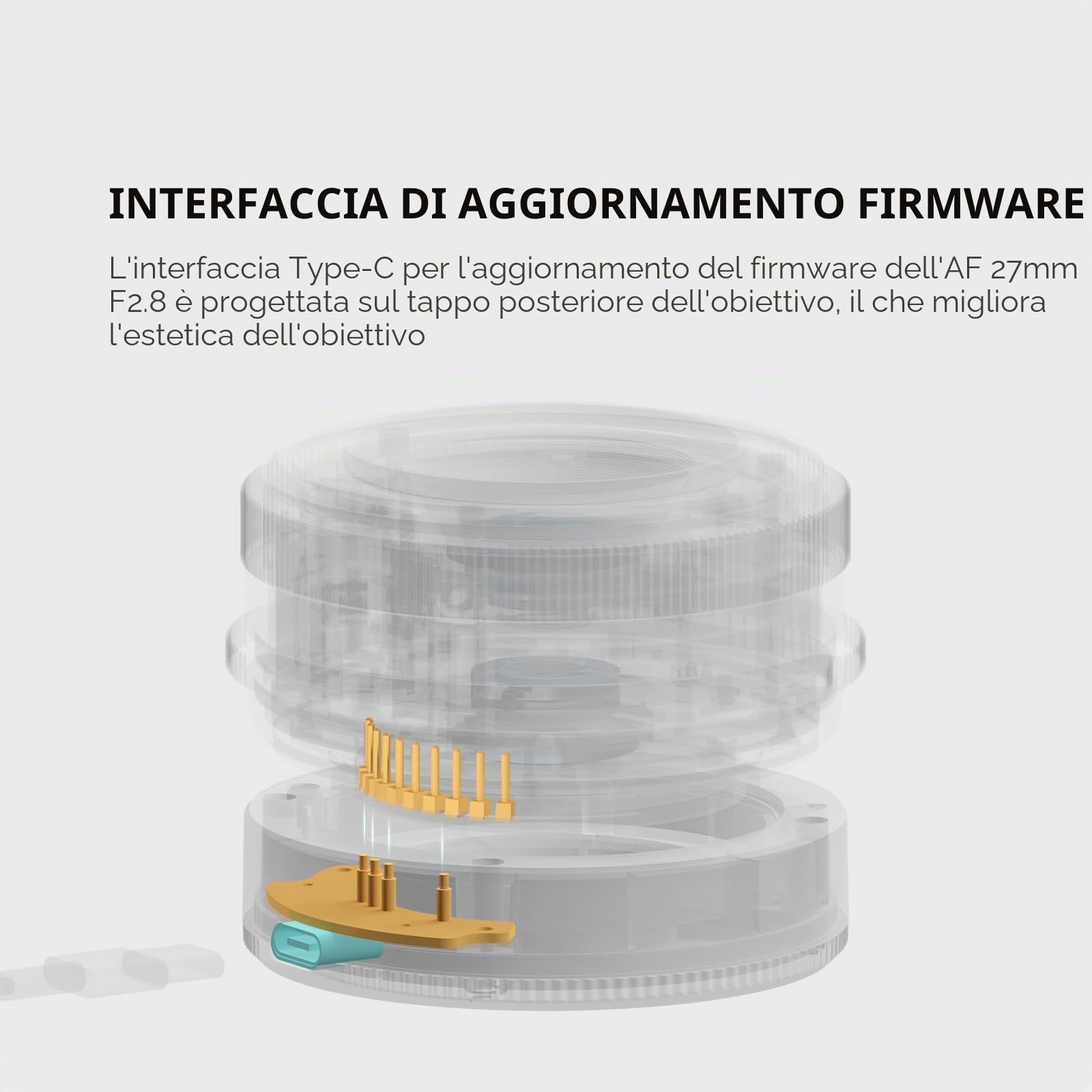 TTARTISAN APS-C 27 mm F2.8 F/2.8 - Obiettivo autofocus per fotocamera mirrorless X-Mount AF (X, argento)