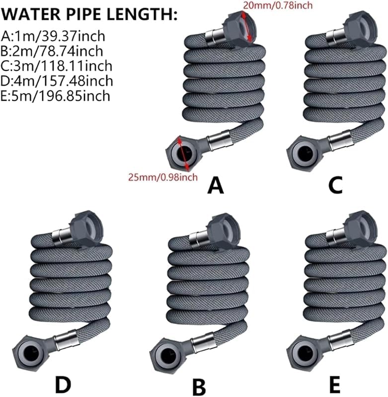 Ablaufschlauch für Waschmaschine, flexibler Geschirrspüler-Zulaufschlauch, Verlängerung, gewellter Waschschlauch-Adapter, gebogener Schlauch-Ersatz (für 3 m)