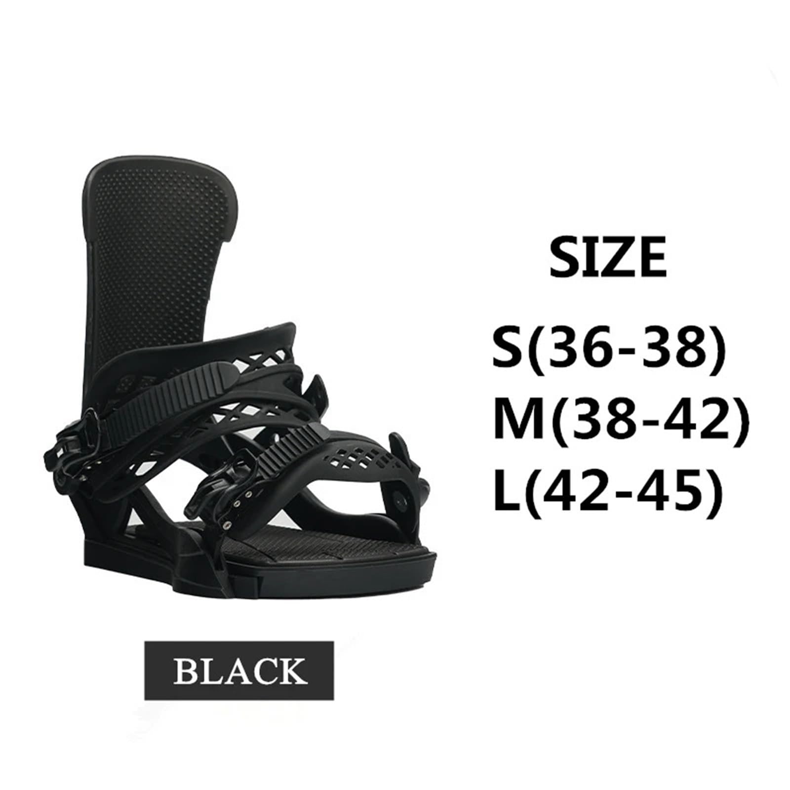 Fijaciones Snowboard Fijaciones de Snowboard envueltas Totalmente Ajustables 3D Base cómoda y Que Absorbe los Golpes Universal