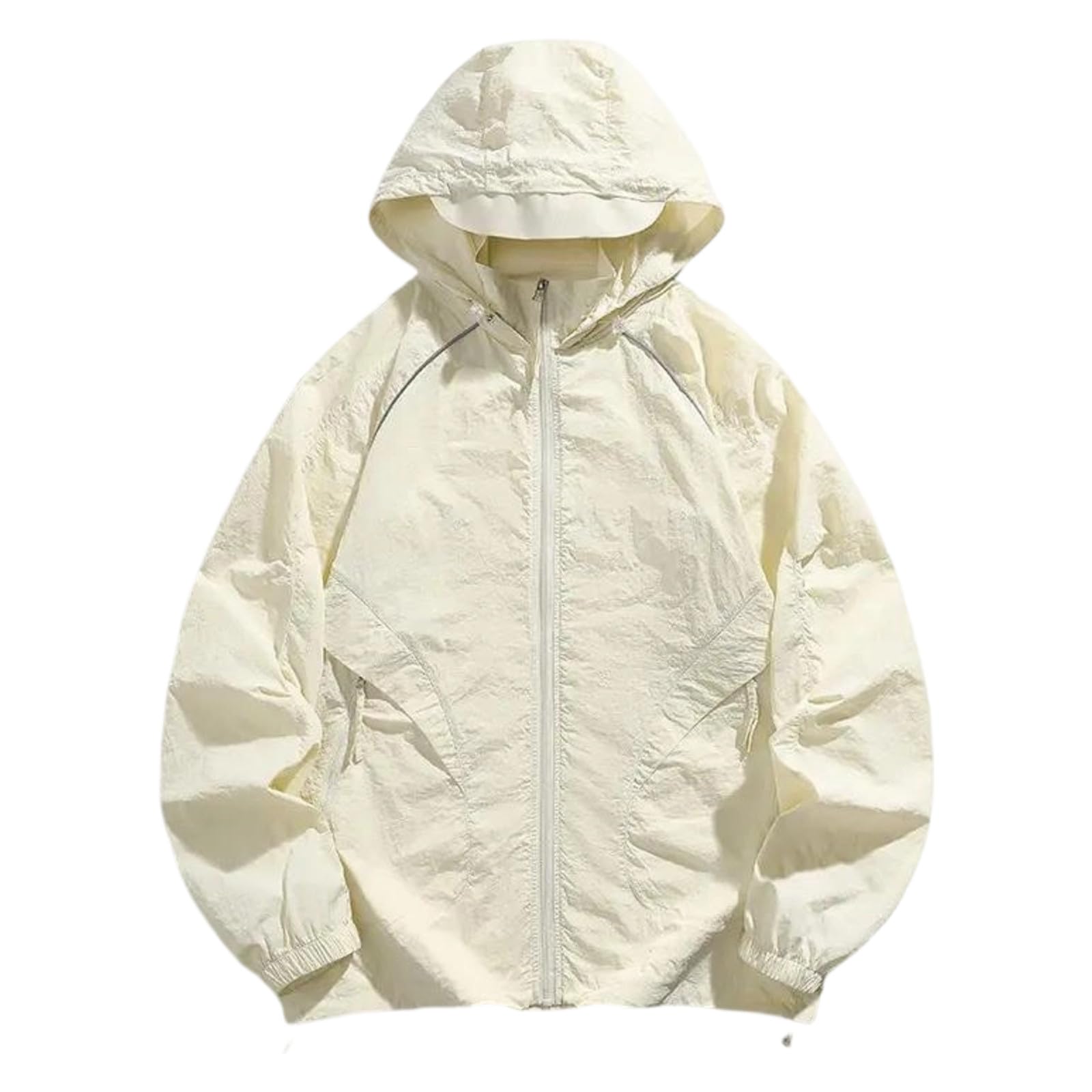 Genérico Camisa Upf 50 Hombre Manga Larga - Chaqueta Ligera Con Capucha Y ProteccióN Solar Upf 50+ Cortavientos Para Exteriores Ideal Para Senderismo Y Viajes