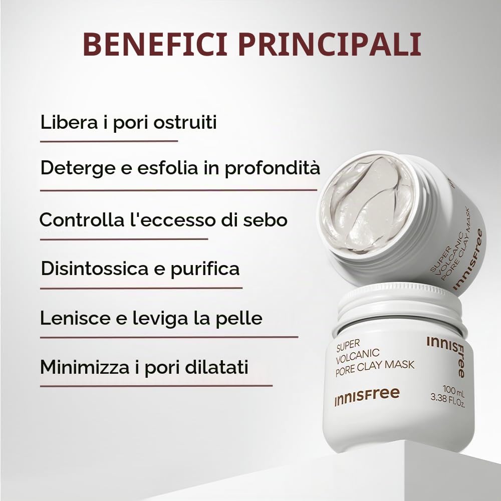 Innisfree Maschera all'argilla vulcanica Innisfree da 100 ml