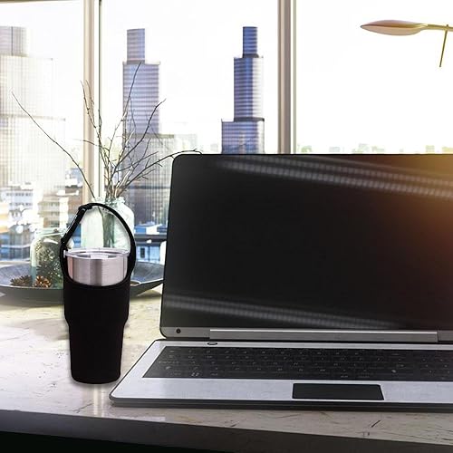 Miniatura 4 de DanziX - Paquete de 2 bolsas de soporte para vasos para todas las tazas de café aisladas de acero inoxidable de 30 onzas, funda de neopreno con asa