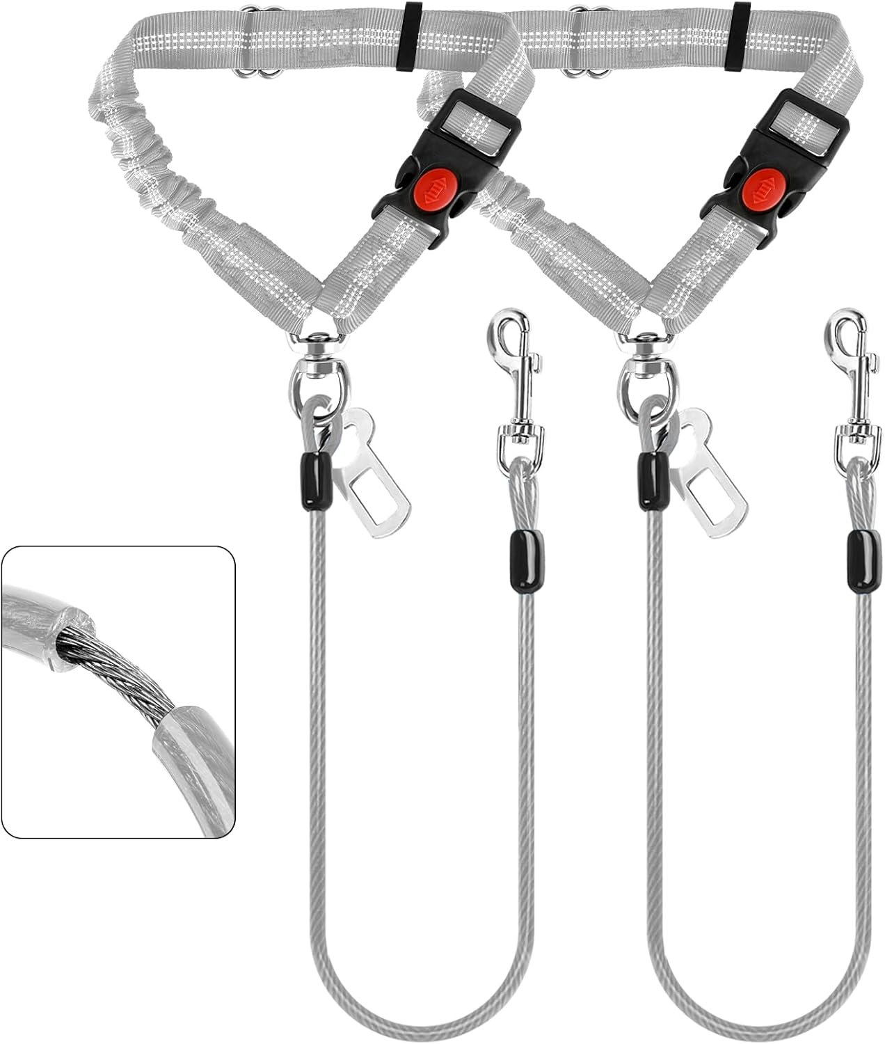 Chew-Proof Dog Seat Belt & Harness for Medium/Large Dogs Chew-Proof Dog Seat Belt & Harness for Medium/Large Dogs