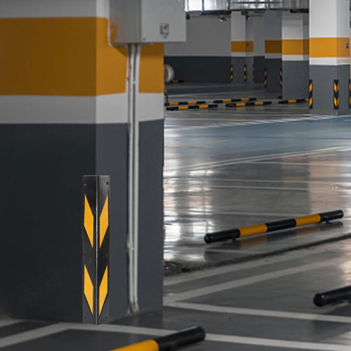 TEHAUX Rubber Garage Wall Protector Corner Guard for Parking Lots