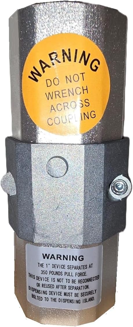 1" Single-Use Fuel Hose Breakaway – 350 lb Pull Force – Compatible with OPW66V-1350 Series – Dispenser Safety Breakaway