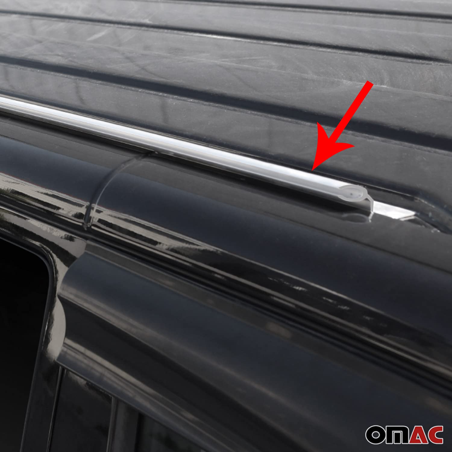 OMAC Sonnensegel Kedereinzug Kederschiene Kederleiste kompatibel mit VW T5 T6 ab 2003 L2 Silber