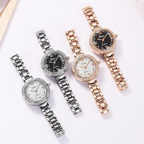Vista 6 de Bokeley - Reloj de cuarzo para mujer, acero inoxidable, con pulsera