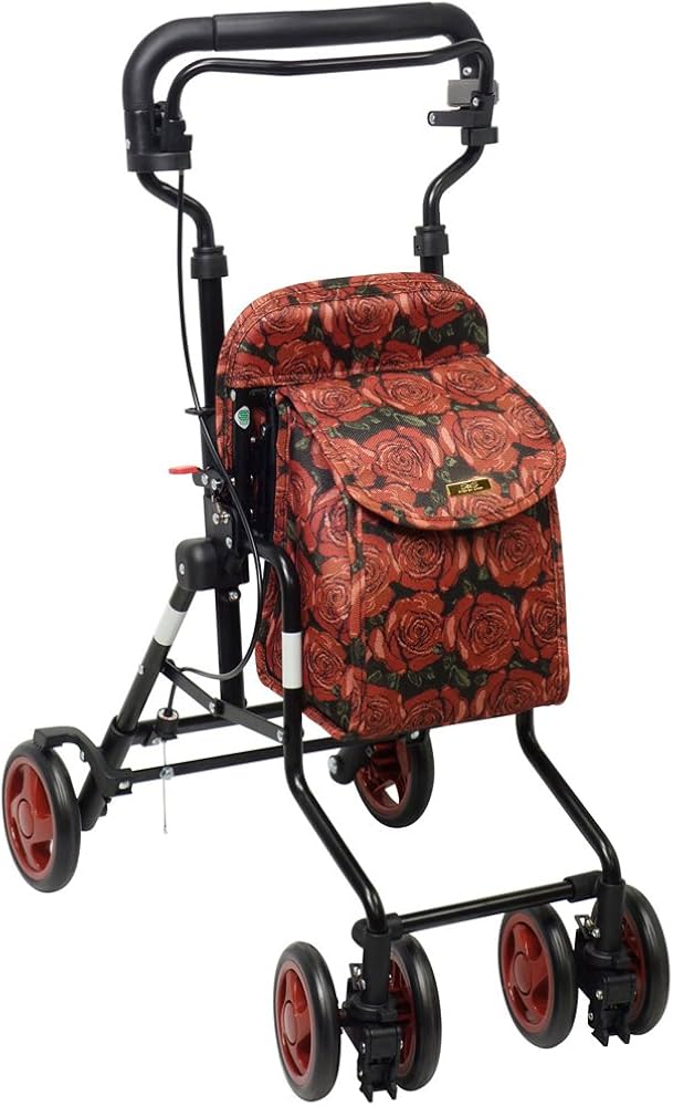 送料無料　島製作所　シルバーカー　モートプラス　ローズ柄　折りたたみ　高齢者 Amazon | 島製作所 モートプラス ローズ柄R | 島製作所 | シルバーカー