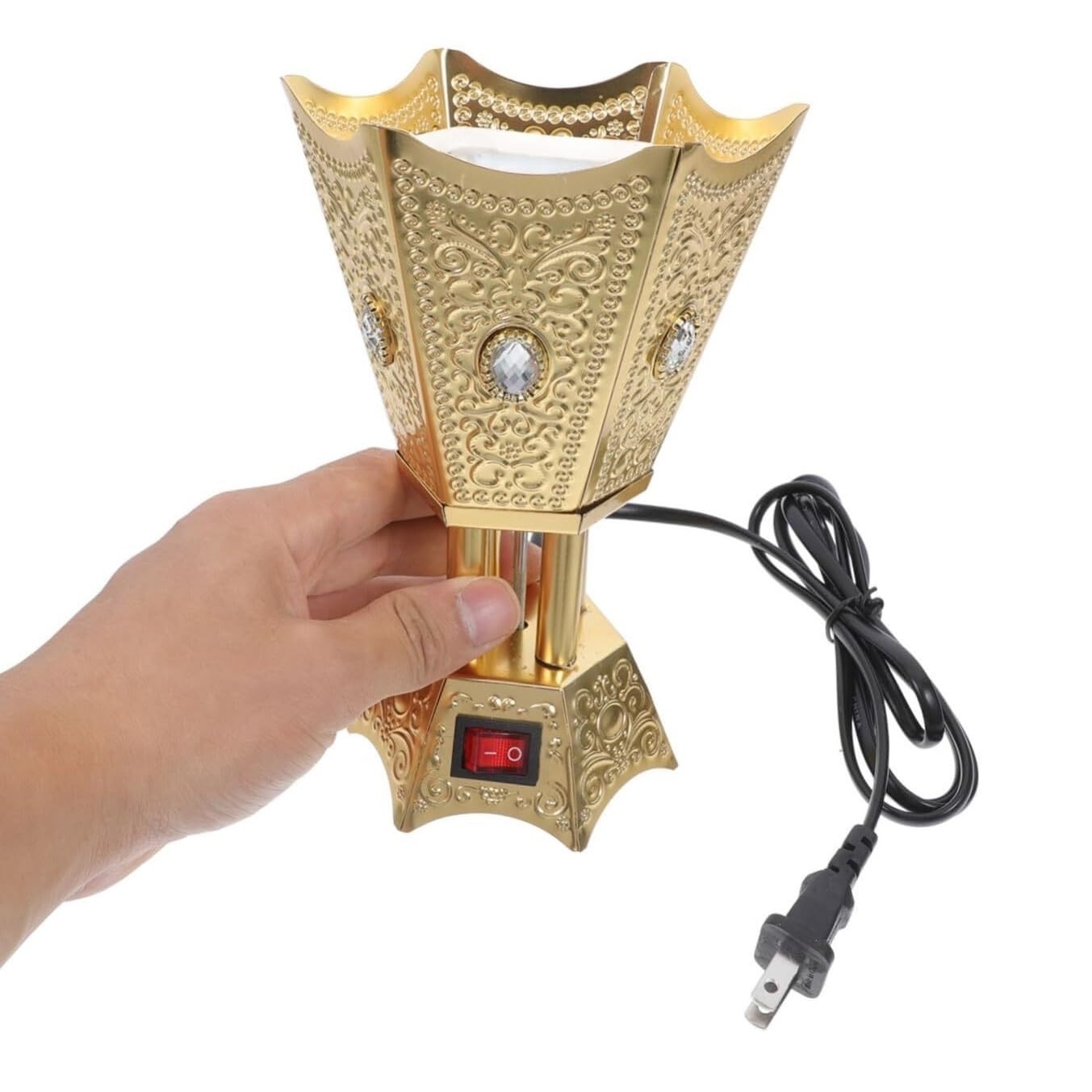 Electric Incense Burner,Arabic Incense Holder,Plug-in Bakhoor Iron Burner,Middle Eastern for Yoga, Spa & Aromatherapy