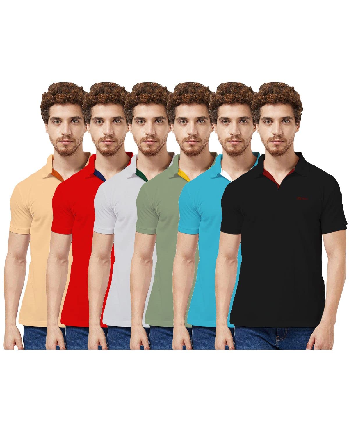 TAB91Men's Polo T-Shirt (Pack of 6)