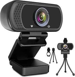 Webcam HD 1080p Web Camera, USB PC Computer Web cam with Microphone, Laptop Desktop Full HD Camera Video Webcam 110 Degree…