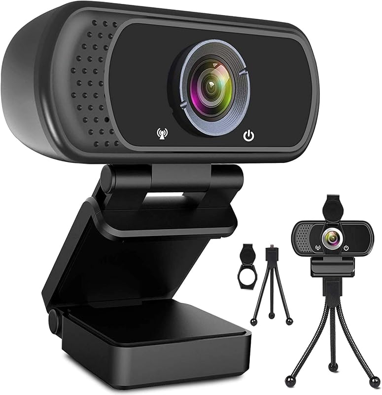 ToLuLu 1080P Webcam with Microphone, HD Webcam Web Camera with Tripod Stand | Widescreen USB Computer Camera, Streaming Mic Web cam for Online Calling/Conferencing,Facetime/YouTube Desktop Laptop PC
