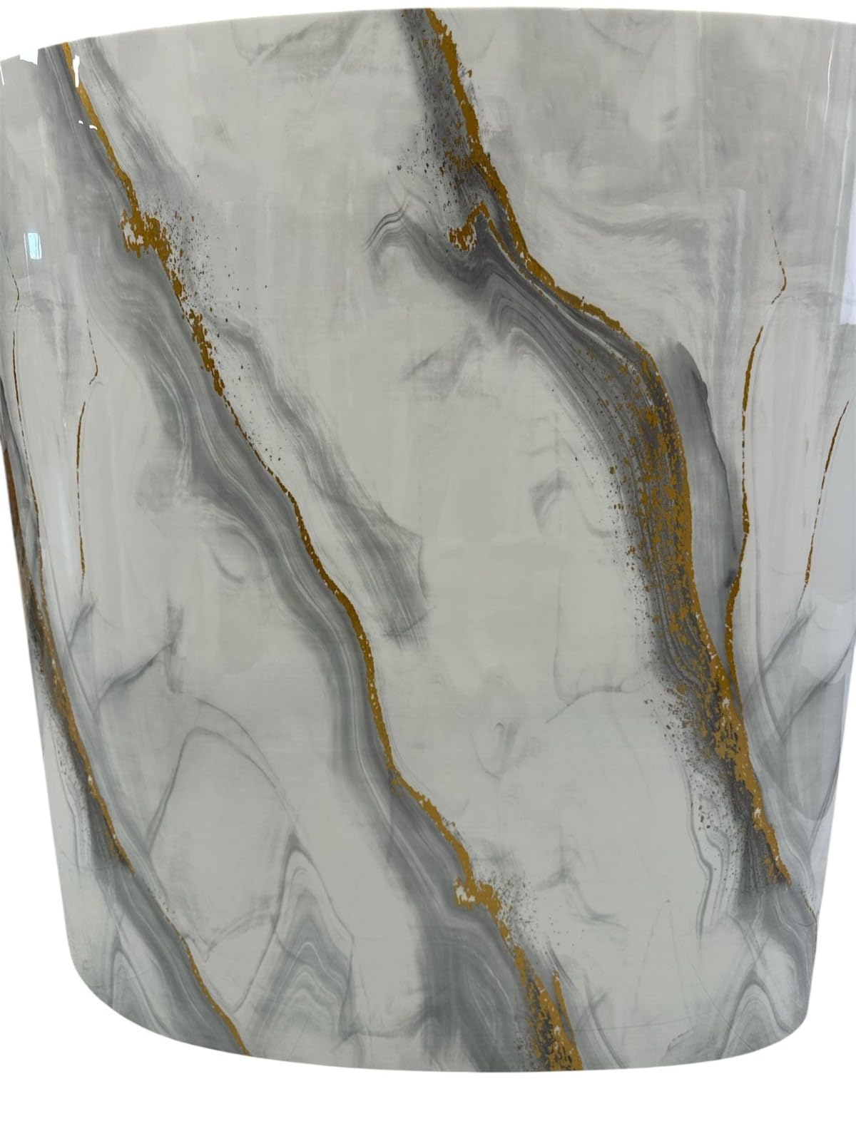 Generico Pannello PVC per parete decorativo adesivo effetto marmo 120x300 Grigio Oro Ignifugo Impermeabile
