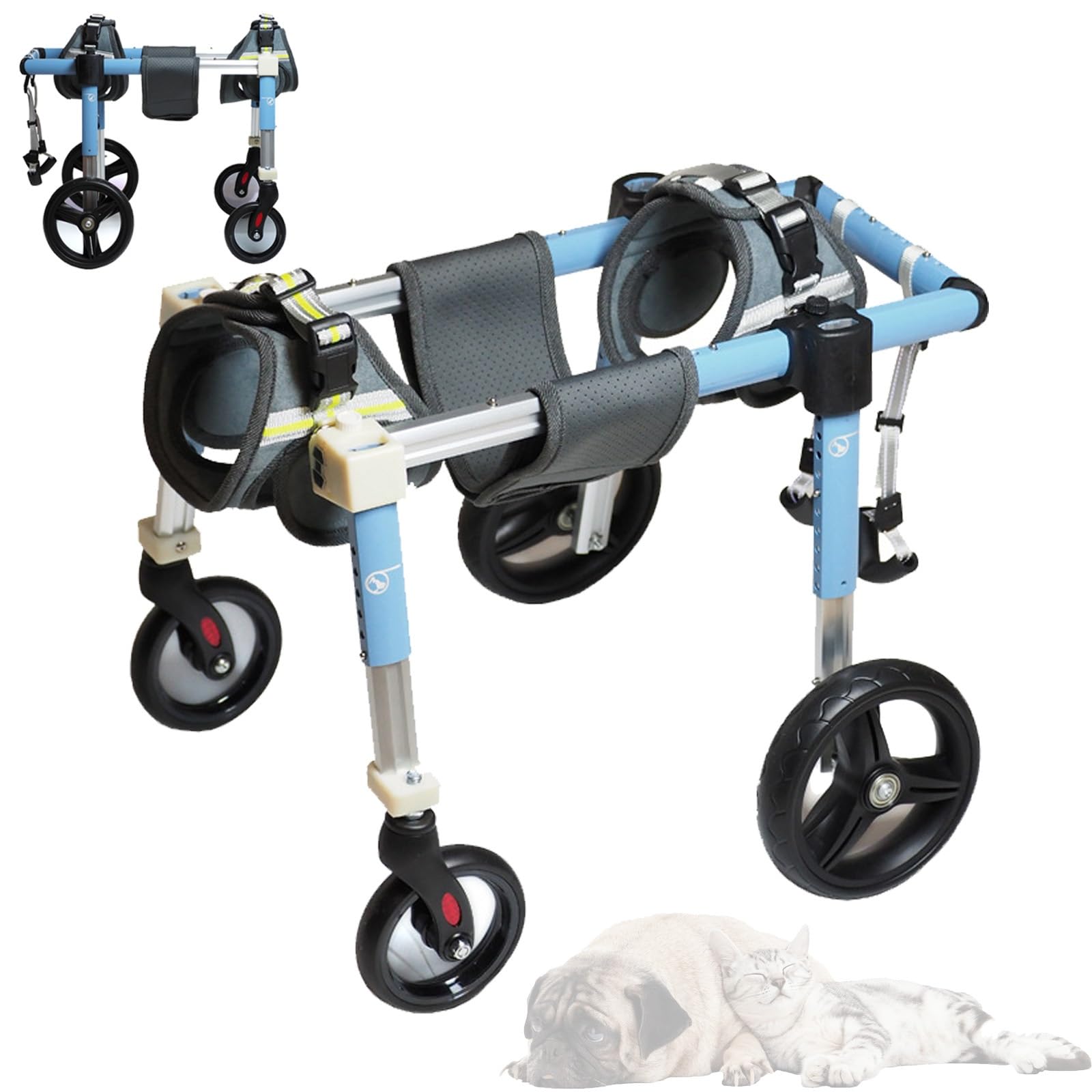 Fauteuil roulant pour chien à 4 roues pour redonner le bonheur de courir ensemble